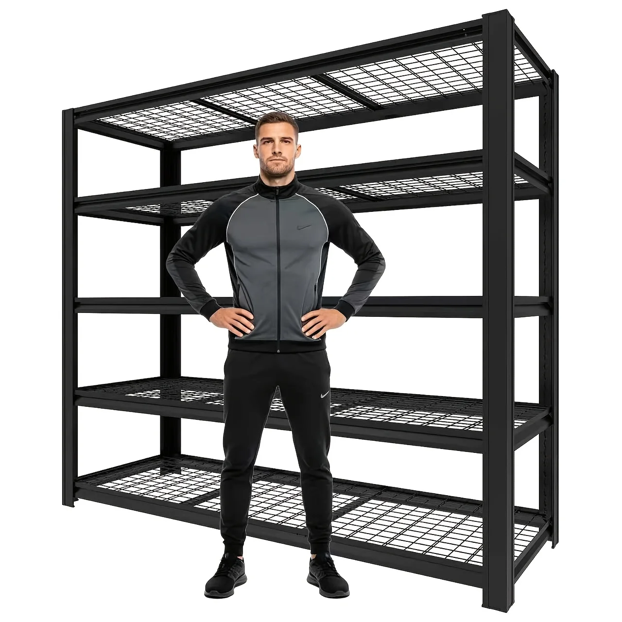 84-Inch/72-Inch Tall Garage Shelving Unit, 5-Tier Shelving, 3, 500-Lb/2, 600-Lb Weight Capacity, Heavy-Duty Adjustable Shelving, Ideal for Organizing Closets, Pantries, And Garages, Includes Gloves And A Hammer, Requires Easy Assembly
84-Inch/72-Inch Tall Garage Shelving Unit, 5-Tier Shelving, 3, 500-Lb/2, 600-Lb Weight Capacity, Heavy-Duty Adjustable Shelving, Ideal for Organizing Closets, Pantries, And Garages, Includes Gloves And A Hammer, Requires Easy Assembly