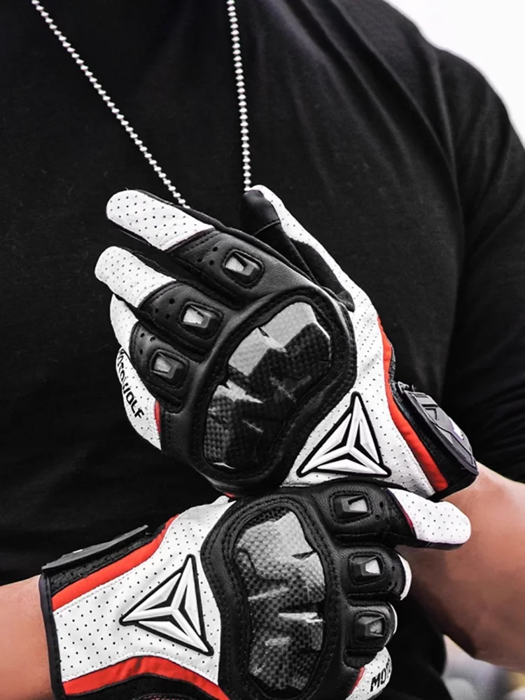 Summer Breathable Motorcycle Gloves Men & Women Leather Motocross Racing Guantes with Carbon Fiber Knuckle Protection Adjustable
Summer Breathable Motorcycle Gloves Men & Women Leather Motocross Racing Guantes with Carbon Fiber Knuckle Protection Adjustable