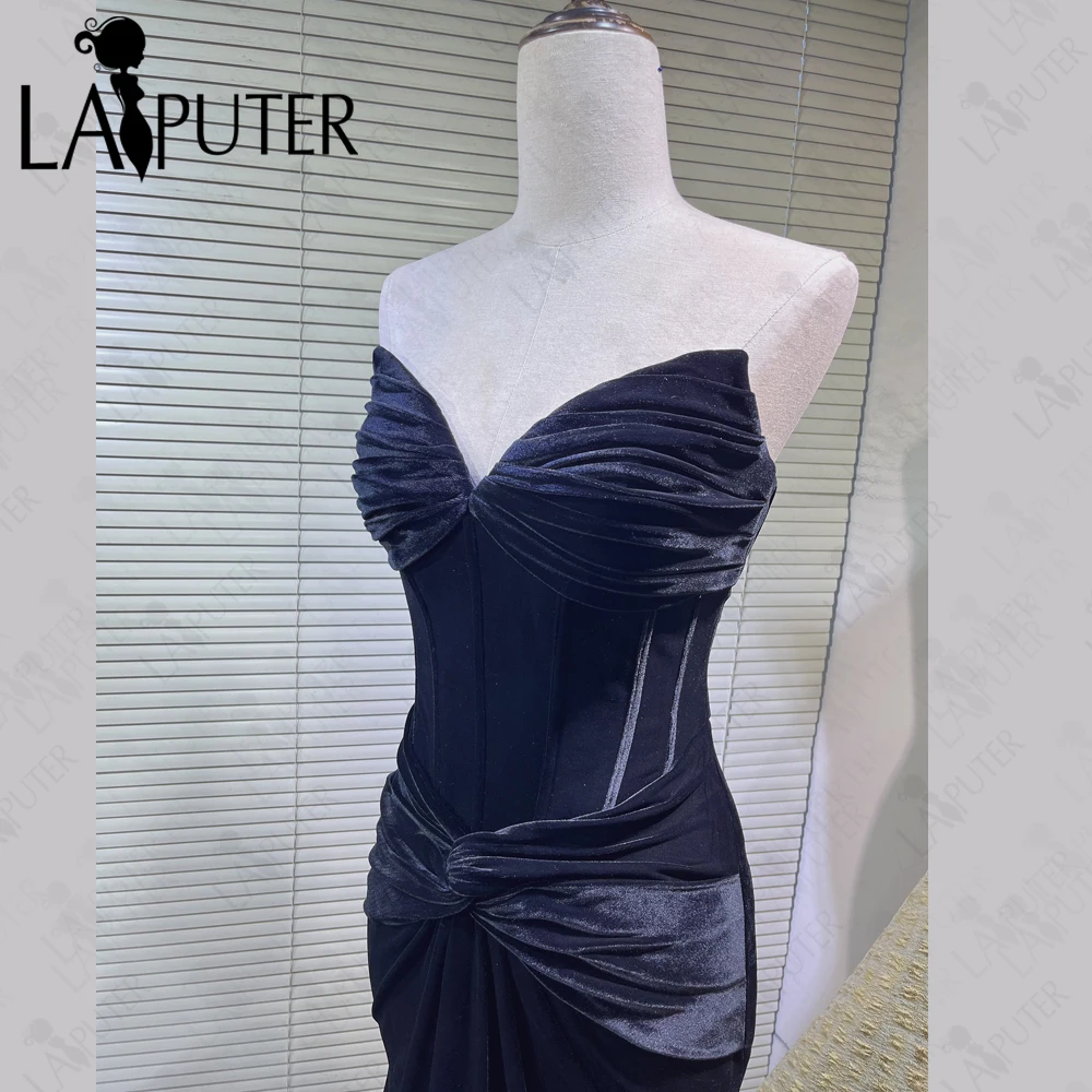 Laiputer Black Velvet Mermaid Evening Dresses Ruched Corset Prom Dress Boned Basque Waist Crisscross Formal Gown
Laiputer Black Velvet Mermaid Evening Dresses Ruched Corset Prom Dress Boned Basque Waist Crisscross Formal Gown