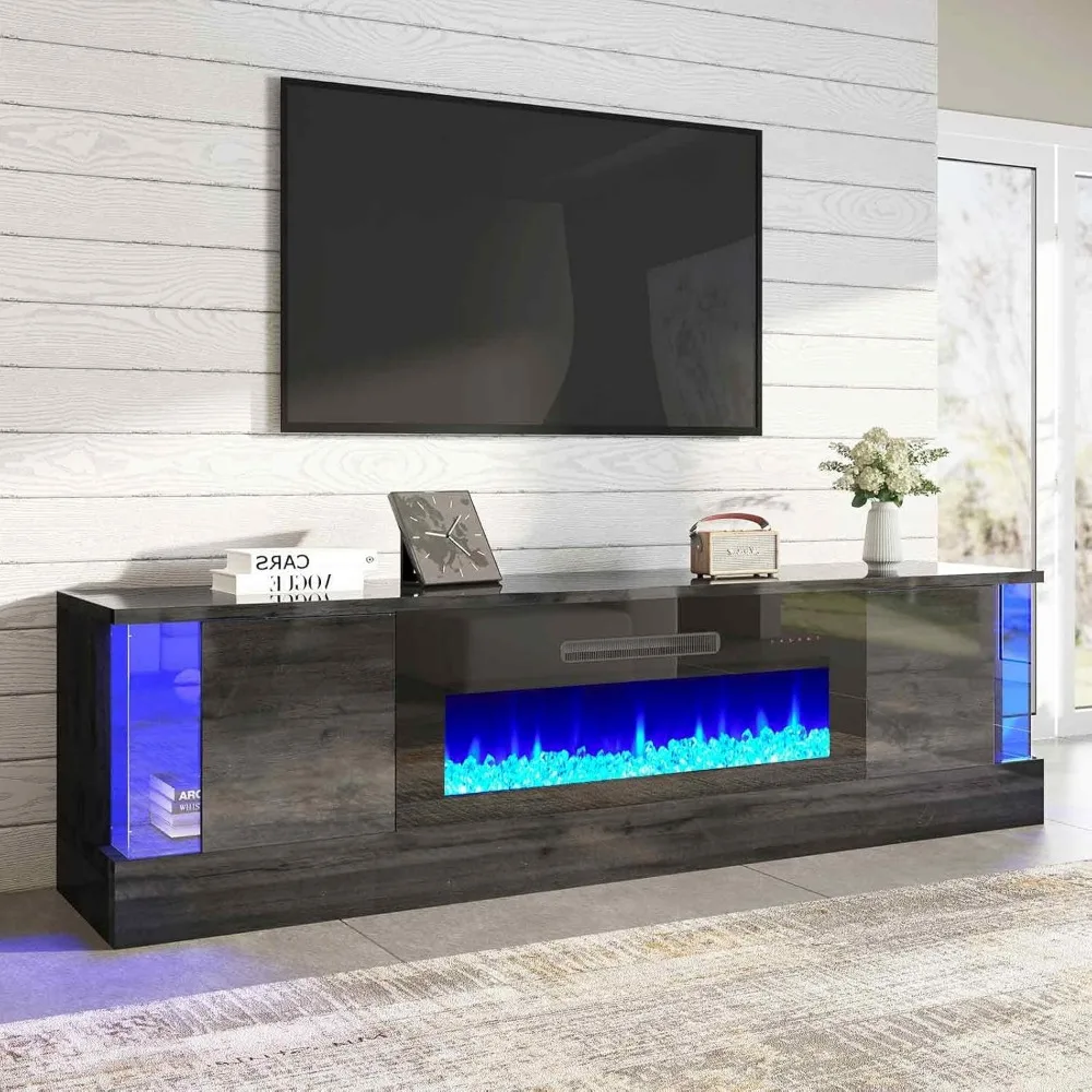 70" Glossy Oak Fireplace TV Stand with 36" Fireplace for TVs up to 80", LED Lights Entertainment Center with Flip Doors & Corne
70" Glossy Oak Fireplace TV Stand with 36" Fireplace for TVs up to 80", LED Lights Entertainment Center with Flip Doors & Corne