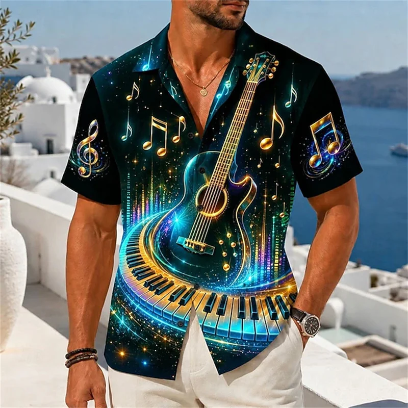 Men's Music Guitar Instrument Short-Sleeve Retro Everyday Music Holiday Spring/Summer 3D Print Blue Yellow Orange Green
Men's Music Guitar Instrument Short-Sleeve Retro Everyday Music Holiday Spring/Summer 3D Print Blue Yellow Orange Green