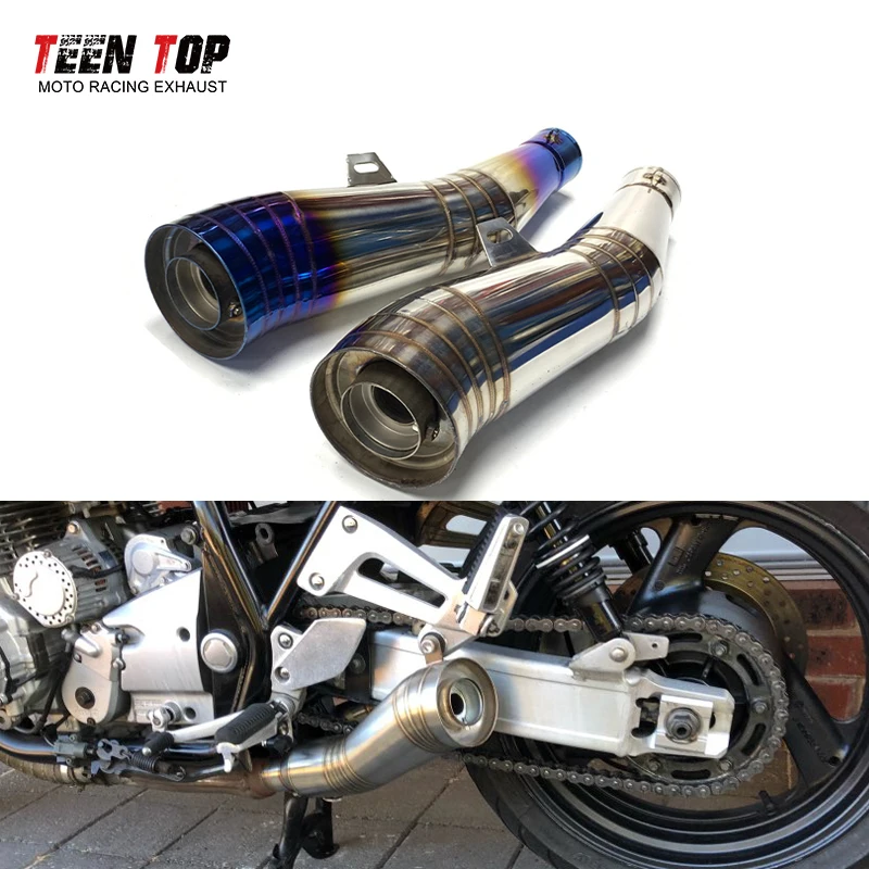 Универсальный мотоциклетный глушитель 51 мм DB Killer, выхлопное колено из нержавеющей стали Nmax125 Namx155 XMAX300 Ninja400 Escape Moto
Универсальный мотоциклетный глушитель 51 мм DB Killer, выхлопное колено из нержавеющей стали Nmax125 Namx155 XMAX300 Ninja400 Escape Moto