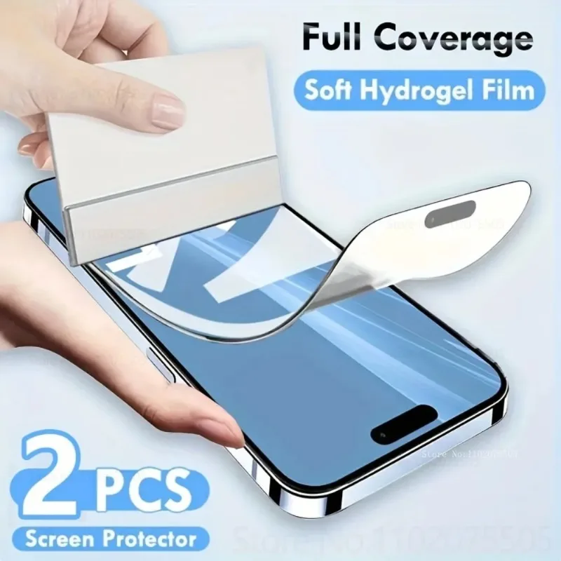 2Pcs Full Coverage Clear HD Hydrogel Film for IPhone 17/16/15 Pro Max 13 Pro Screen Protectors 12/11 Pro Max 14 Plus 16E X XR XS
2Pcs Full Coverage Clear HD Hydrogel Film for IPhone 17/16/15 Pro Max 13 Pro Screen Protectors 12/11 Pro Max 14 Plus 16E X XR XS