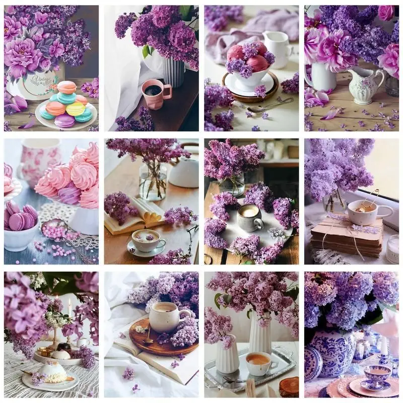 CHENISTORY DIY Picture By Number Purple Flowers Kits Painting By Numbers Drawing On Canvas HandPainted Decoration
CHENISTORY DIY Picture By Number Purple Flowers Kits Painting By Numbers Drawing On Canvas HandPainted Decoration