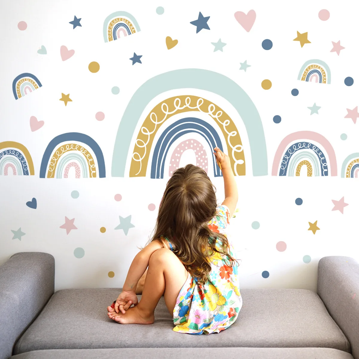 Creative Rainbow Star Wall Sticker Living Room Bedroom Creative Decorative Wall Sticker Self-adhesive
Creative Rainbow Star Wall Sticker Living Room Bedroom Creative Decorative Wall Sticker Self-adhesive