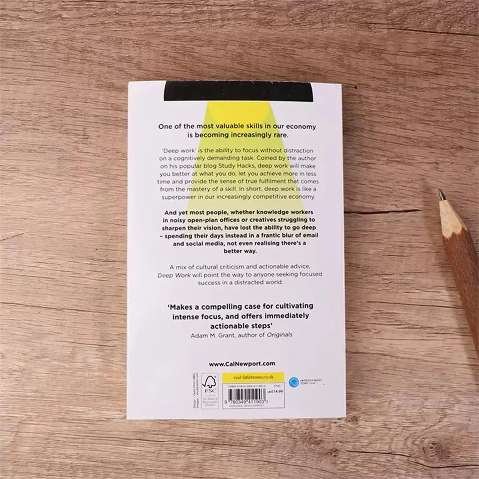 Deep Work : Rules for Focused Success In a Distracted World by Cal Newport Self Help Book English Books Libros
Deep Work : Rules for Focused Success In a Distracted World by Cal Newport Self Help Book English Books Libros
