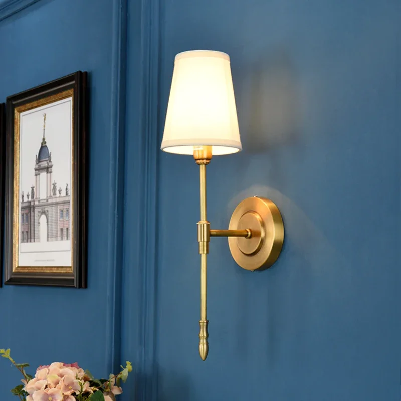 Wall lamp full copper bedroom bedside lamp mirror headlights personality simple living room single head wall lamp copper lamps
Wall lamp full copper bedroom bedside lamp mirror headlights personality simple living room single head wall lamp copper lamps