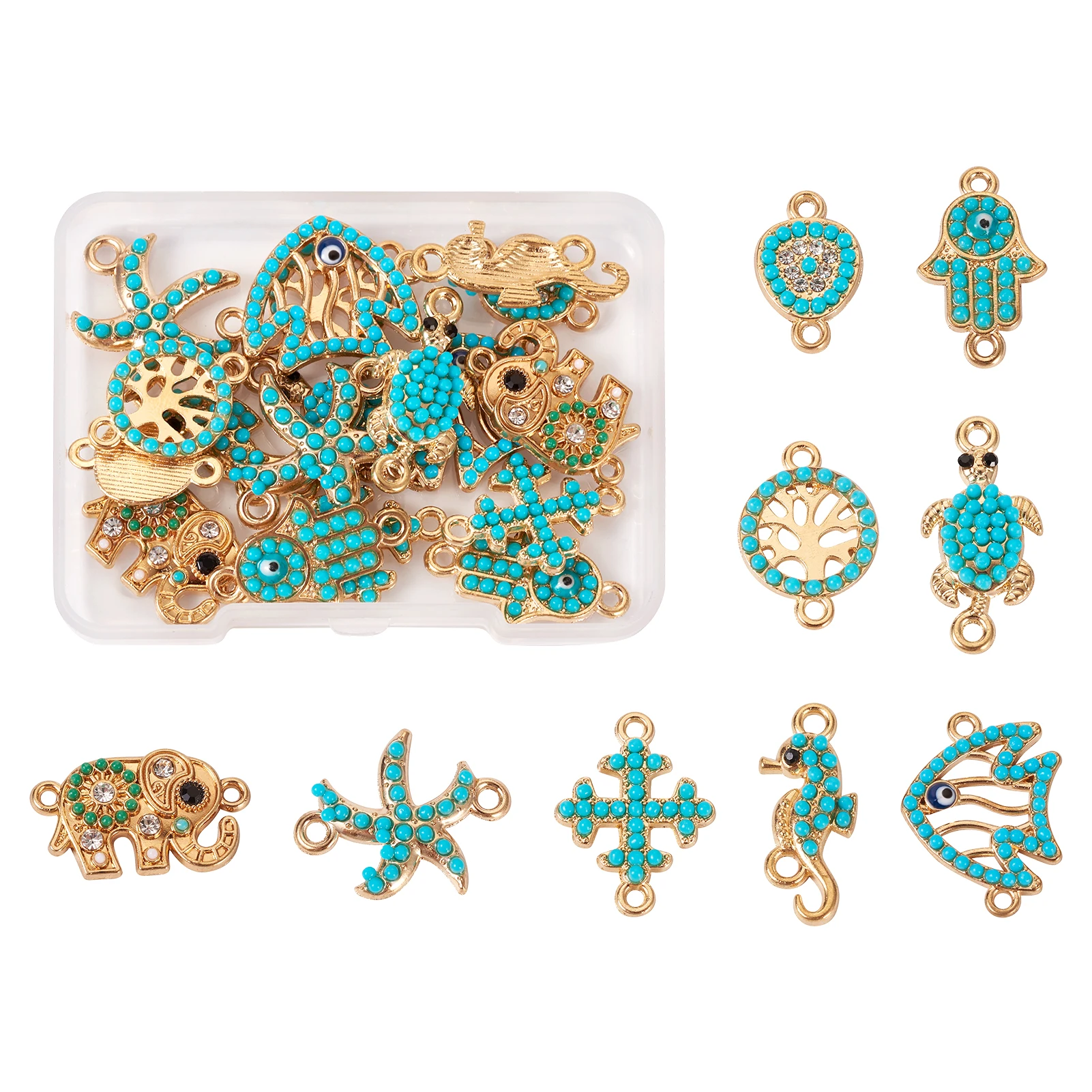 1 Set Sea Animal Alloy Connector Charms Cross Sea Horse Turtle Fish Pendants for Bracelet Necklace Earring Key Chain Accessories
1 Set Sea Animal Alloy Connector Charms Cross Sea Horse Turtle Fish Pendants for Bracelet Necklace Earring Key Chain Accessories