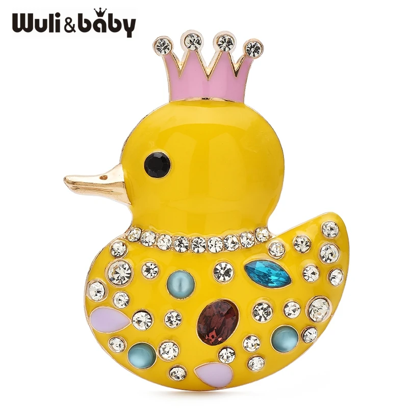 Wuli&baby Lovely Wear Crown Duck Brooches 4-color Enamel Rhinestone Animal Brooch For Women's Clothes Backpack Pins Gifts
Wuli&baby Lovely Wear Crown Duck Brooches 4-color Enamel Rhinestone Animal Brooch For Women's Clothes Backpack Pins Gifts