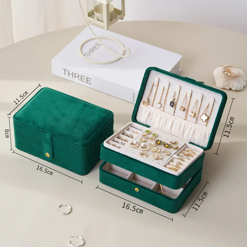 Vintage Double-Layer Jewelry Box - Large Travel Case for Necklaces, Rings & Earrings, Compact Storage Organizer
Vintage Double-Layer Jewelry Box - Large Travel Case for Necklaces, Rings & Earrings, Compact Storage Organizer