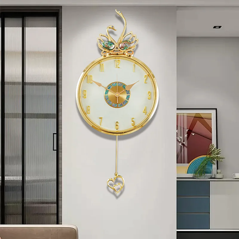 High-end home living room wall clock fashionable and creative simple light luxury wall decoration swan clock silent quartz clock
High-end home living room wall clock fashionable and creative simple light luxury wall decoration swan clock silent quartz clock