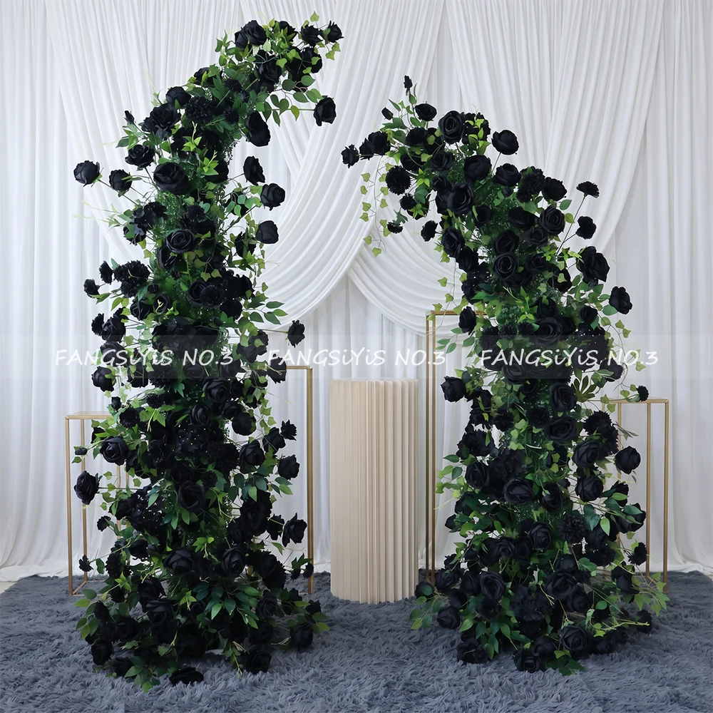New Artificial Black Rose Greenery Horn Flower Wedding Arch Backdrop Decor Long Floral Arrangement Mall Event Scene Layout
New Artificial Black Rose Greenery Horn Flower Wedding Arch Backdrop Decor Long Floral Arrangement Mall Event Scene Layout