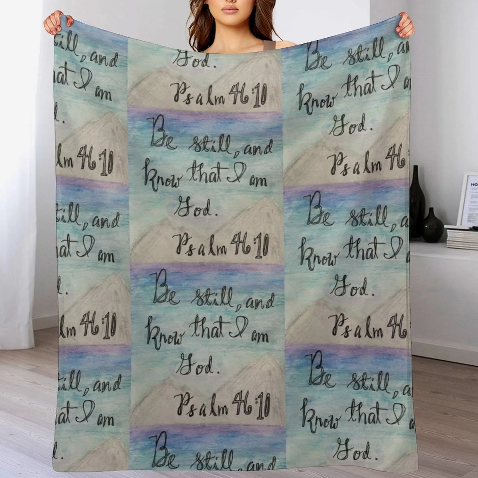 Psalm 46:10 art Throw Blanket Shaggy Furry Soft Blanket for Bedroom Living Room
Psalm 46:10 art Throw Blanket Shaggy Furry Soft Blanket for Bedroom Living Room