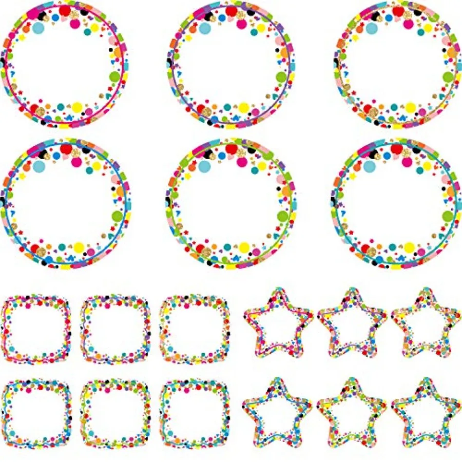 72 Pieces Confetti Accents Round Confetti Cutouts Pentagram Confetti Cutouts Square Confetti Accents for Classroom Decor Bullet
72 Pieces Confetti Accents Round Confetti Cutouts Pentagram Confetti Cutouts Square Confetti Accents for Classroom Decor Bullet
