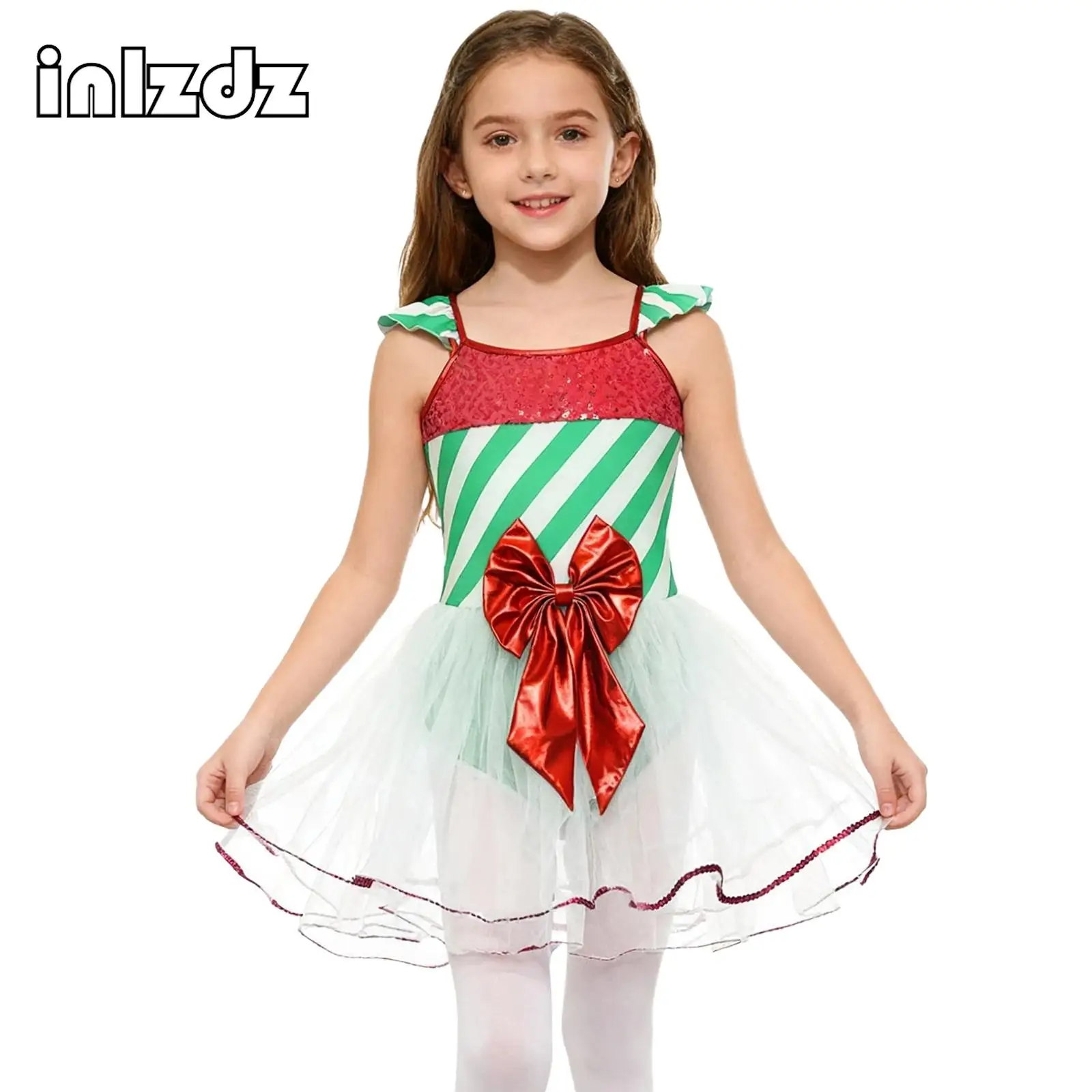 Girls Christmas Candy Cane Costume Ballet Tutu Dress Sequins Stripes Bodysuit Festival Dress Gymnastics Skating Dance Leotard
Girls Christmas Candy Cane Costume Ballet Tutu Dress Sequins Stripes Bodysuit Festival Dress Gymnastics Skating Dance Leotard