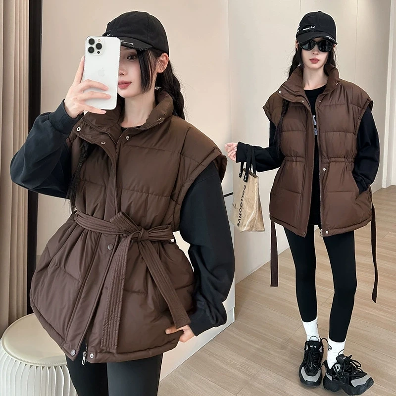 Cotton Waistcoat Vest Autumn Winter Stand Collar Vest Coat 2025 New Women Cotton Coat Korean Loose Thicken Jacket Vest Top
Cotton Waistcoat Vest Autumn Winter Stand Collar Vest Coat 2025 New Women Cotton Coat Korean Loose Thicken Jacket Vest Top