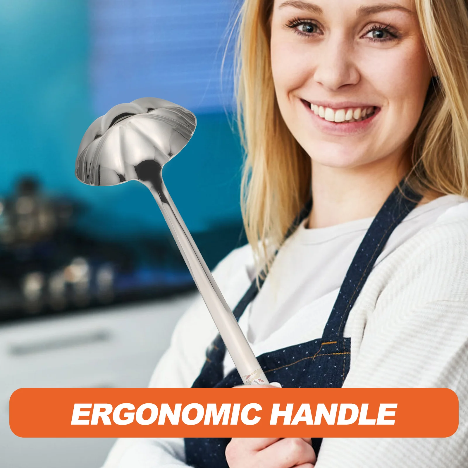 Stainless Steel Soup Ladle 304 Large Spoon Safe Practical Reusable Long Spoon for Kitchen Stirring Serving Food
Stainless Steel Soup Ladle 304 Large Spoon Safe Practical Reusable Long Spoon for Kitchen Stirring Serving Food