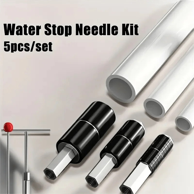Water Stop Needle Set, Quick Pipe Water Blocking Tool. It blocks water by squeeze expansion, equipped with a T‑shaped handle
Water Stop Needle Set, Quick Pipe Water Blocking Tool. It blocks water by squeeze expansion, equipped with a T‑shaped handle