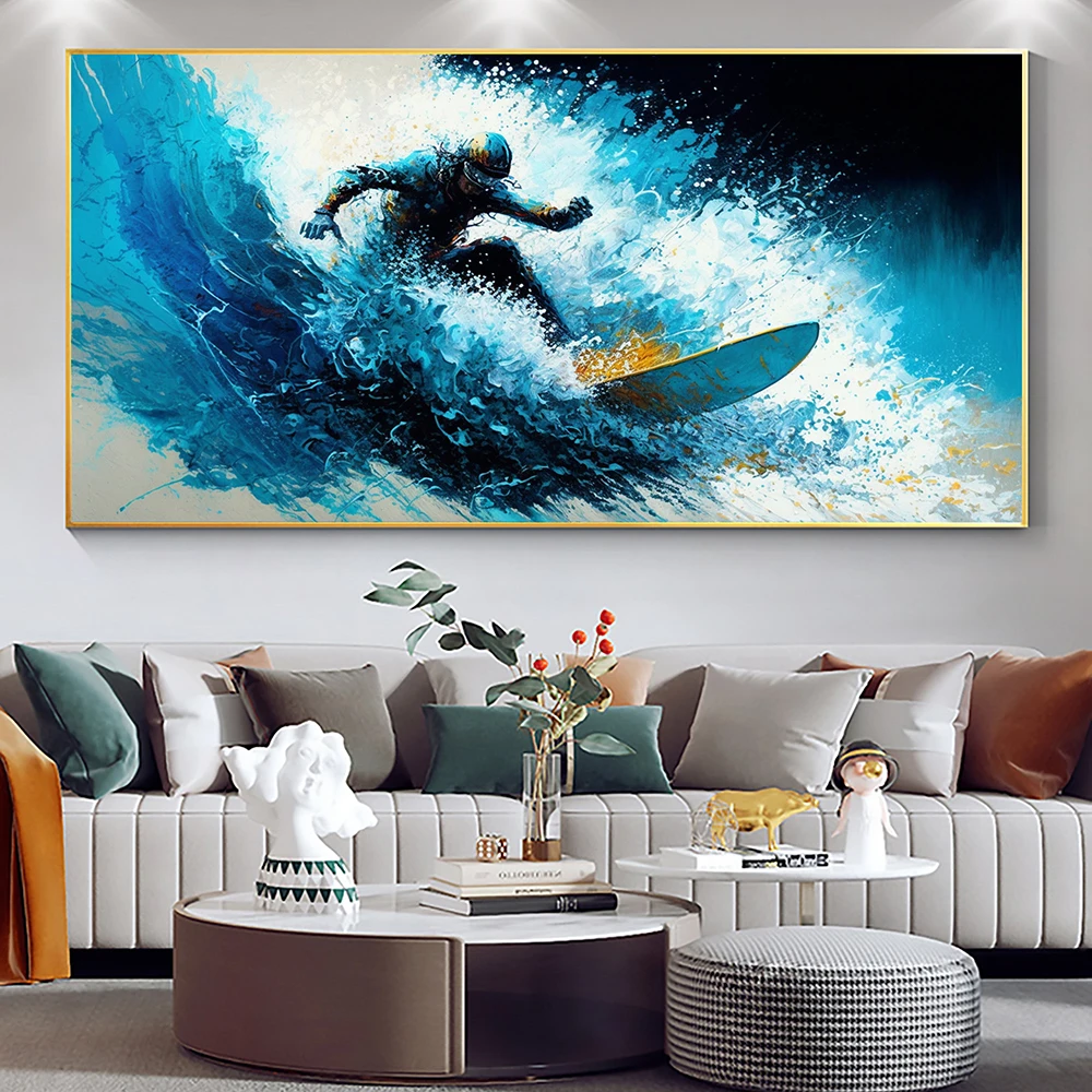 Hand Painted Oil Painting Original Surf Sports Oil Painting On Canvas Large Wall Art Abstract Surf Wall Art Painting Home Decor
Hand Painted Oil Painting Original Surf Sports Oil Painting On Canvas Large Wall Art Abstract Surf Wall Art Painting Home Decor
