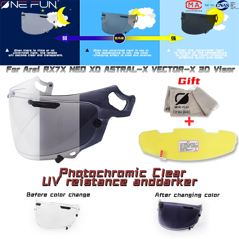 Photochromic Helmet visor Lens for RX-7X/V/SRC NEO XD ASTRO-GX CORSAIR/VECTOR-X VAS-V Cross/TC/X3/4/5/V VZ RAM/SZR
Photochromic Helmet visor Lens for RX-7X/V/SRC NEO XD ASTRO-GX CORSAIR/VECTOR-X VAS-V Cross/TC/X3/4/5/V VZ RAM/SZR