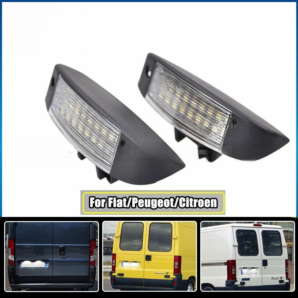 2PCS Upgrade LED License Plate Light Lamp for Fiat Ducato, Peugeot Boxer, Citroen Jumper (Replacement Bulb Housing Assembly)
2PCS Upgrade LED License Plate Light Lamp for Fiat Ducato, Peugeot Boxer, Citroen Jumper (Replacement Bulb Housing Assembly)
