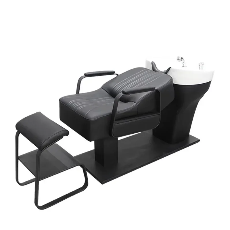 High-end barber shop shampoo bed Flush semi-reclining stainless steel ceramic basin shampoo bed
High-end barber shop shampoo bed Flush semi-reclining stainless steel ceramic basin shampoo bed