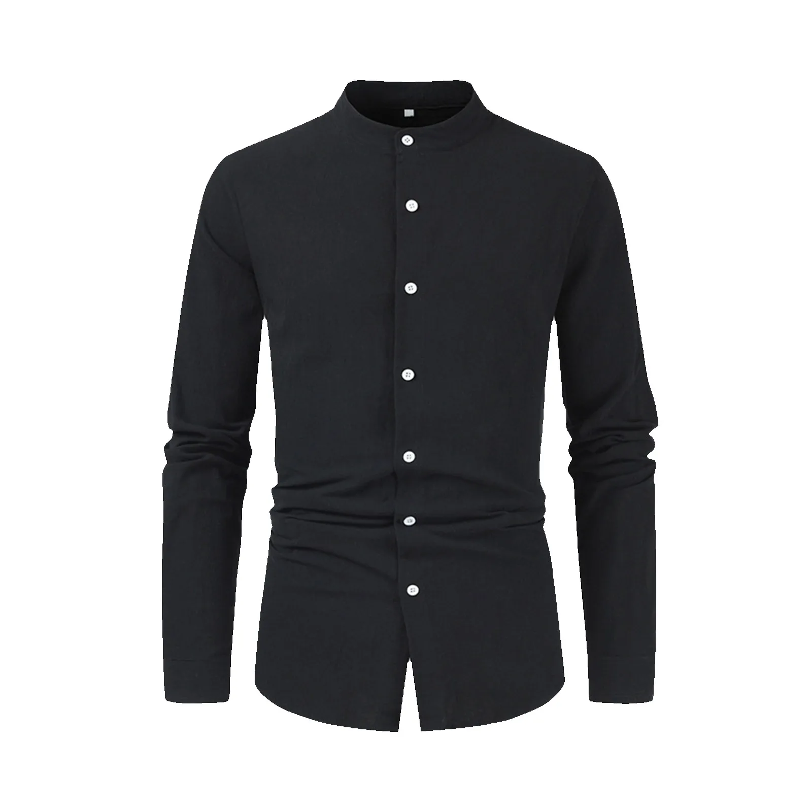 Men's Casual Fashion Long Sleeve Shirt Men's Solid Color Cotton Linen Stand Collar Tops Spring Summer Button Long Sleeve Shirt
Men's Casual Fashion Long Sleeve Shirt Men's Solid Color Cotton Linen Stand Collar Tops Spring Summer Button Long Sleeve Shirt