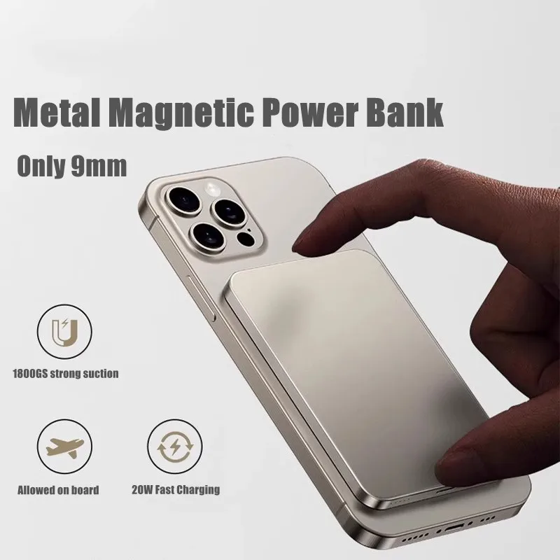 10000mAh Metal Magnetic Power Bank Fast Charging For Magsafe Wireless Portable External Battery Powerbank For iPhone Samsung
10000mAh Metal Magnetic Power Bank Fast Charging For Magsafe Wireless Portable External Battery Powerbank For iPhone Samsung