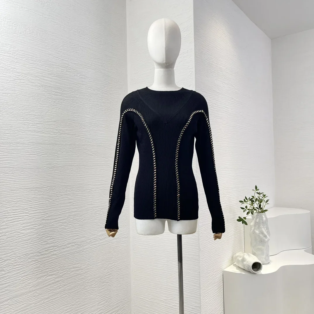 2024 High Quality Solid Black All-matching New Full Sleeve Women White Sweater Pullover Tops
2024 High Quality Solid Black All-matching New Full Sleeve Women White Sweater Pullover Tops