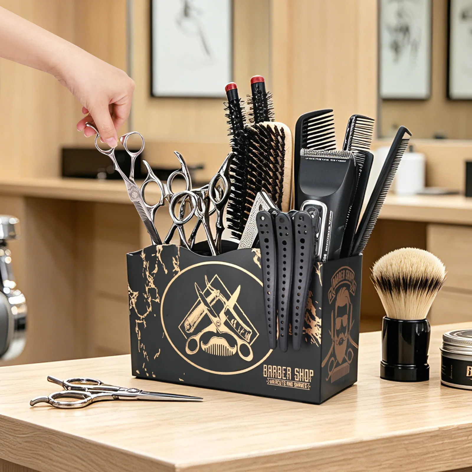 Professional Hairdressing Tool Organizer Barber Shear Holder for Salon Manicure Beauty Desktop
Professional Hairdressing Tool Organizer Barber Shear Holder for Salon Manicure Beauty Desktop
