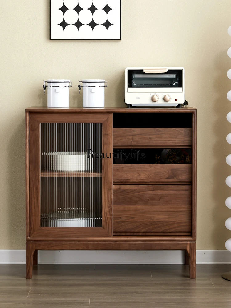 Black Walnut Kitchen Small Apartment Living Room Wall Locker Solid Wood Tea Storage Cabinet
Black Walnut Kitchen Small Apartment Living Room Wall Locker Solid Wood Tea Storage Cabinet