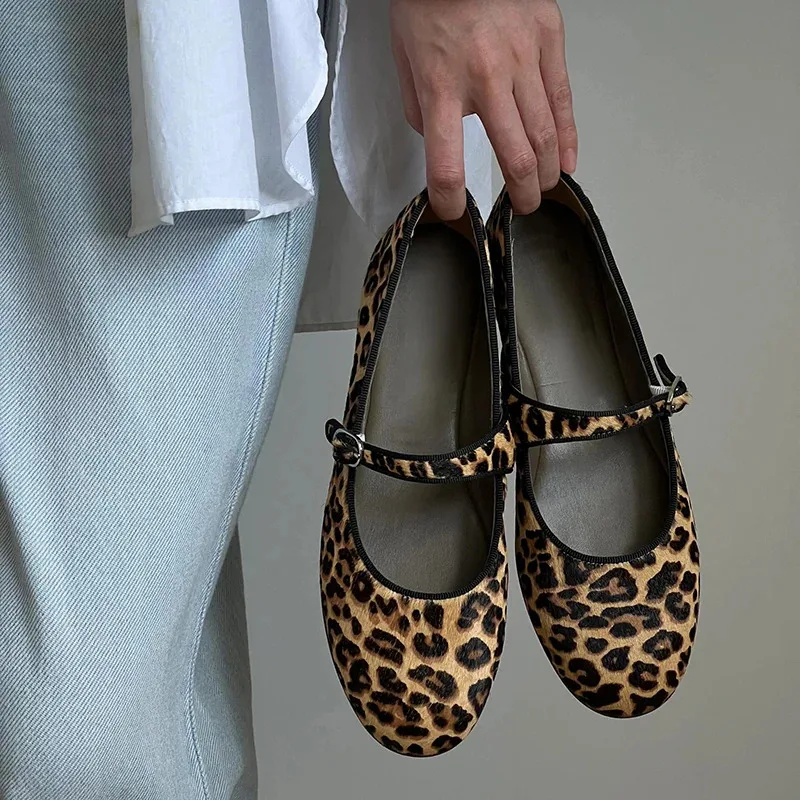 Vintage Spring Autumn Leopard Print Women Mary Jane Shoes, Casual Ladies Flat Comfort Women'S Shoes For Street
Vintage Spring Autumn Leopard Print Women Mary Jane Shoes, Casual Ladies Flat Comfort Women'S Shoes For Street