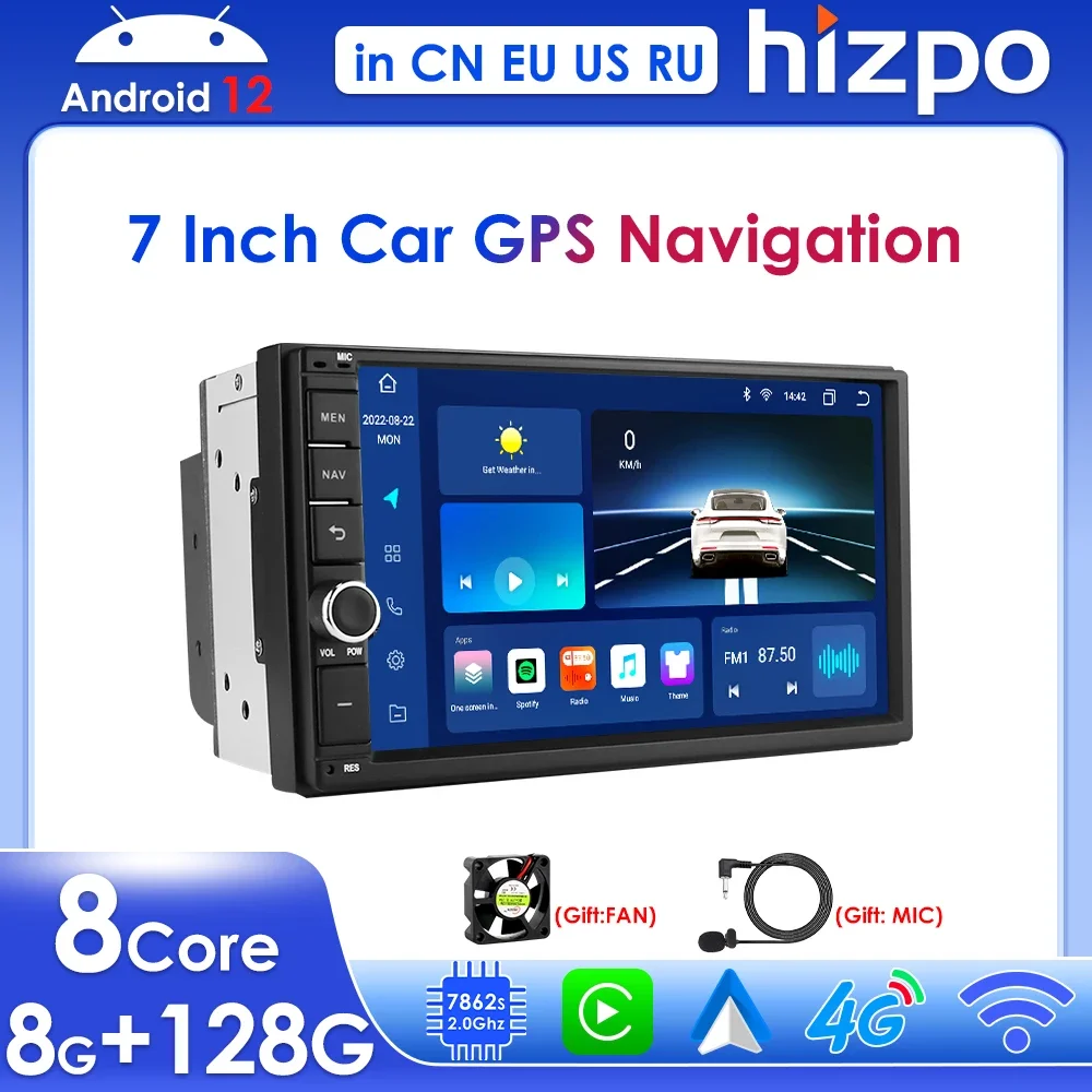 HIZPO 4G+64G Universal Stereo Car Radio GPS Android 12 Multimedia Player Navigation AI Voice SWC Bluetooth for Toyota Nissan KIA
HIZPO 4G+64G Universal Stereo Car Radio GPS Android 12 Multimedia Player Navigation AI Voice SWC Bluetooth for Toyota Nissan KIA