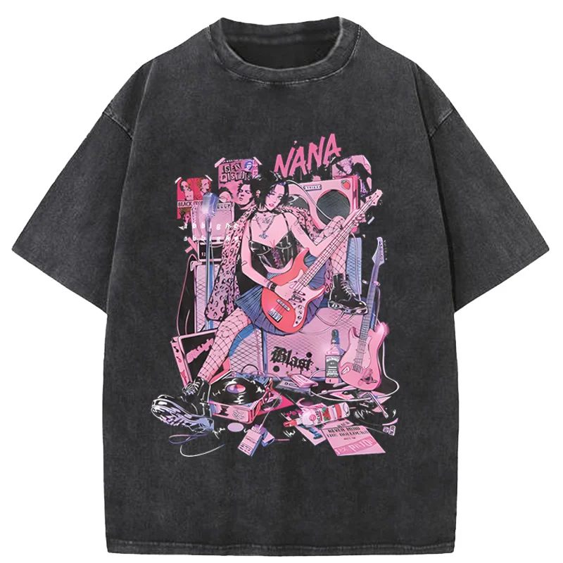 2025 Japanese Anime Nana Osaki Print Vintage Washed Tshirt Harajuku Streetwear Graphic T-Shirt Summer Cotton T Shirt
2025 Japanese Anime Nana Osaki Print Vintage Washed Tshirt Harajuku Streetwear Graphic T-Shirt Summer Cotton T Shirt