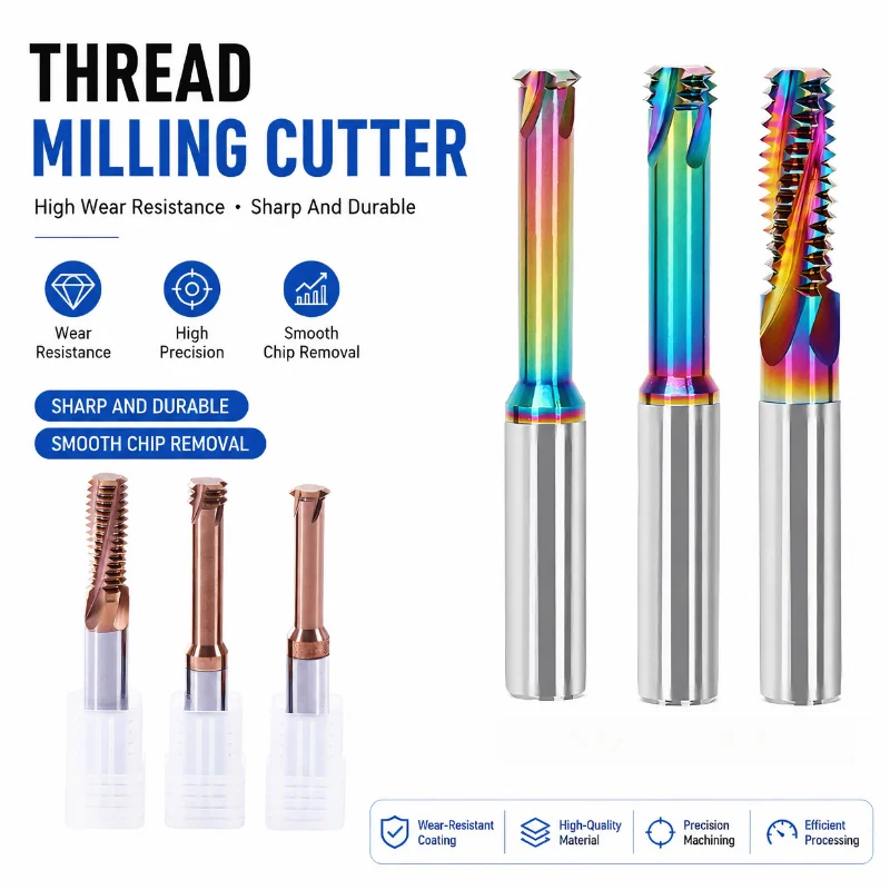 New DLC M1 M6 M8 M10 M16 HRC65 Tridentate Thread Cutter Bit Three Teeth Aluminum Processing Tungsten Steel Alloy Thread mills
New DLC M1 M6 M8 M10 M16 HRC65 Tridentate Thread Cutter Bit Three Teeth Aluminum Processing Tungsten Steel Alloy Thread mills