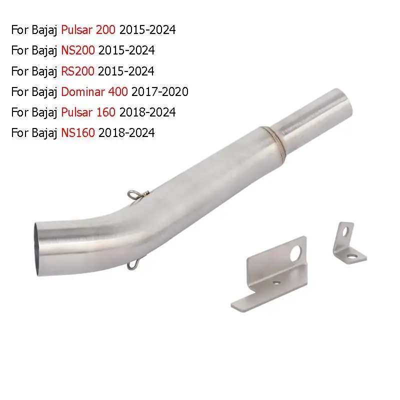 For Bajaj NS 200 RS200 Pulsar200 2015-2024 Pulsar 160 NS160 2018-2024 Motorcycle Mid Exhaust Link Pipe Slip On 51mm Muffler 
For Bajaj NS 200 RS200 Pulsar200 2015-2024 Pulsar 160 NS160 2018-2024 Motorcycle Mid Exhaust Link Pipe Slip On 51mm Muffler