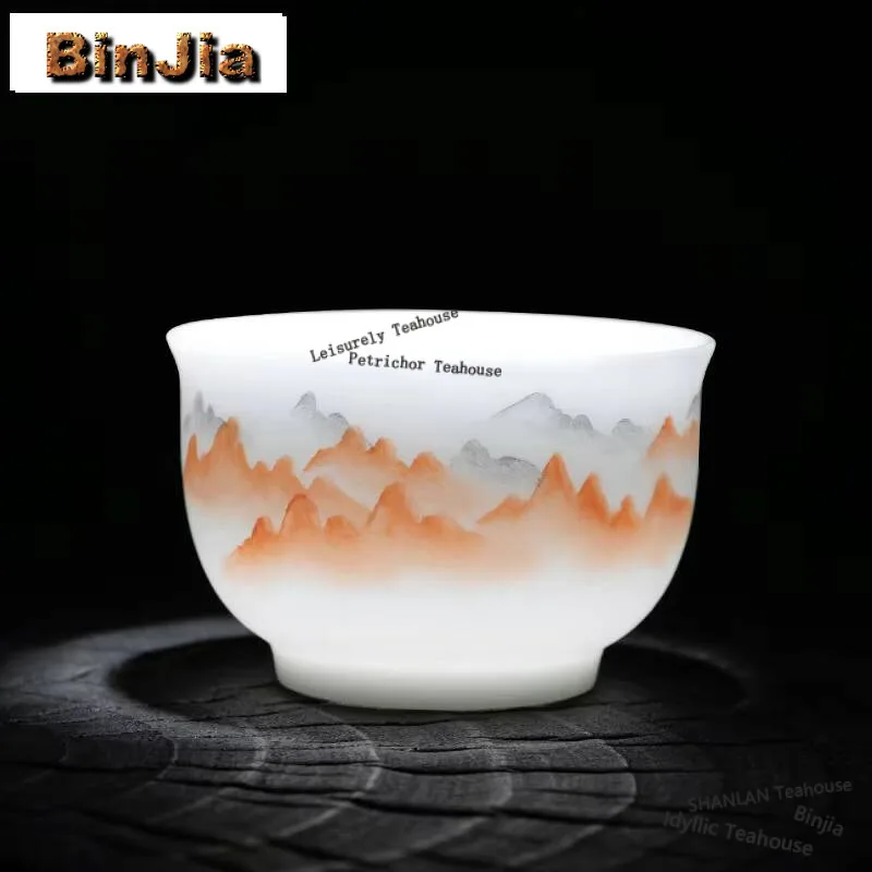 140ml High End Ice Jade Porcelain Teacup Hand-painted Landscape Master Cup Personal Tasting Tea Bowl Coffee Mug Kung Fu Teaware
140ml High End Ice Jade Porcelain Teacup Hand-painted Landscape Master Cup Personal Tasting Tea Bowl Coffee Mug Kung Fu Teaware