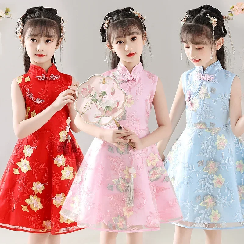 110-160 Girls Hanfu Costumes Four Seasons Dress Chinese Vintage Embroidery Cheongsam Dresses Party Wedding Dance Red Frocks
110-160 Girls Hanfu Costumes Four Seasons Dress Chinese Vintage Embroidery Cheongsam Dresses Party Wedding Dance Red Frocks