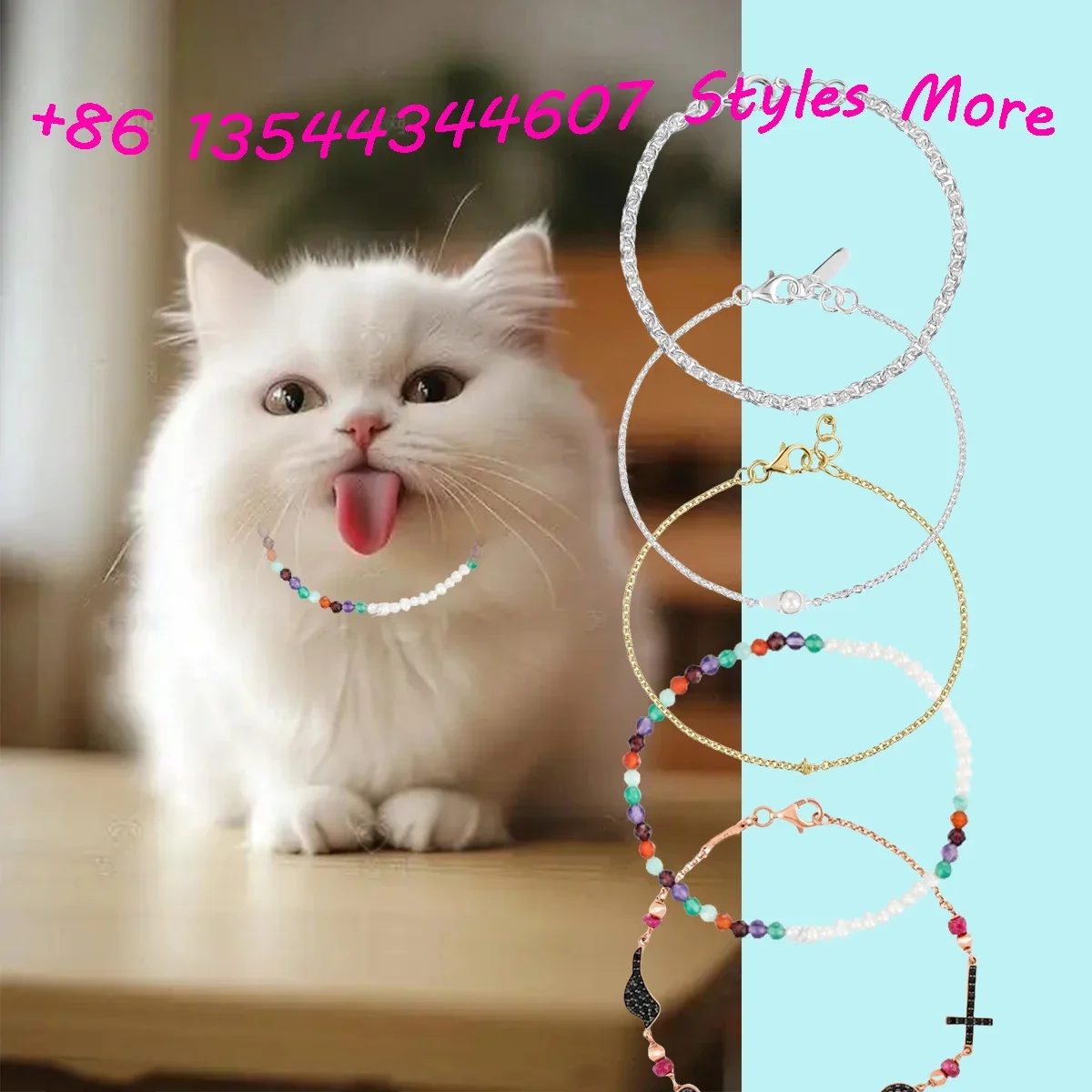 Cat Accessories 2025 hot Popular Spanish original bracelet plated rose gold black agate jewelry bracelet for ladies gift
Cat Accessories 2025 hot Popular Spanish original bracelet plated rose gold black agate jewelry bracelet for ladies gift