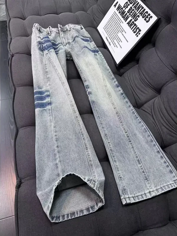 Blue Lightning Pattern Diagonal Cut Men's Jeans Winter Straight Leg Slimming Cleanfit American Style Casual Polyester Fiber
Blue Lightning Pattern Diagonal Cut Men's Jeans Winter Straight Leg Slimming Cleanfit American Style Casual Polyester Fiber