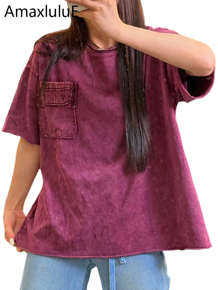 Amax LuluE 2026 Summer Vintage Soild Tops Womens Korean Design Classic O Neck Tee Shirts Females Fashion Leisure Loose Clothes
Amax LuluE 2026 Summer Vintage Soild Tops Womens Korean Design Classic O Neck Tee Shirts Females Fashion Leisure Loose Clothes