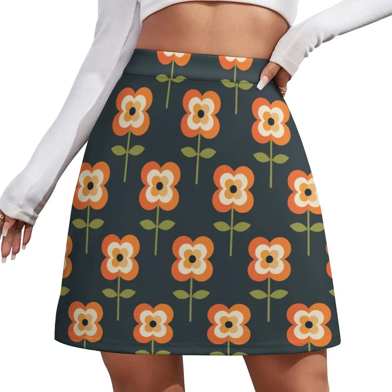 Retro Flower - Orange and Charcoal Mini Skirt festival outfit women elegant skirts for women clothes Mini Skirt
Retro Flower - Orange and Charcoal Mini Skirt festival outfit women elegant skirts for women clothes Mini Skirt