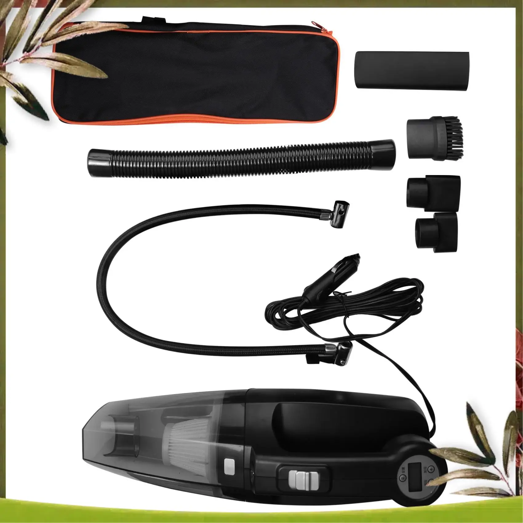 A83R-4 In 1 Car Vacuum Cleaner Tire Inflator 7000PA High Power Suction Wet/Dry Portable Vacuum Cleaner With LCD Display
A83R-4 In 1 Car Vacuum Cleaner Tire Inflator 7000PA High Power Suction Wet/Dry Portable Vacuum Cleaner With LCD Display