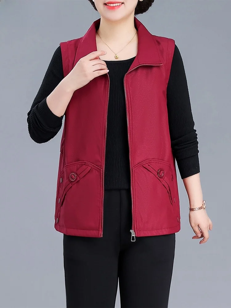 Hengyuanxiang ort Свободный жилет для женщин среднего возраста и ли Осенняя верхняя одежда на молнии Дышащее тепло
Hengyuanxiang ort Свободный жилет для женщин среднего возраста и ли Осенняя верхняя одежда на молнии Дышащее тепло