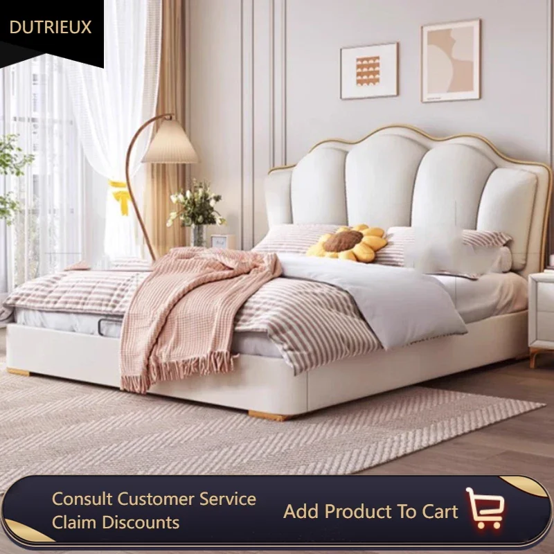 Wood European Double Bed Luxury Modern White Floor Double Bed Queen Size King Sleeping Cama Matrimonial Furniture For Bedroom
Wood European Double Bed Luxury Modern White Floor Double Bed Queen Size King Sleeping Cama Matrimonial Furniture For Bedroom