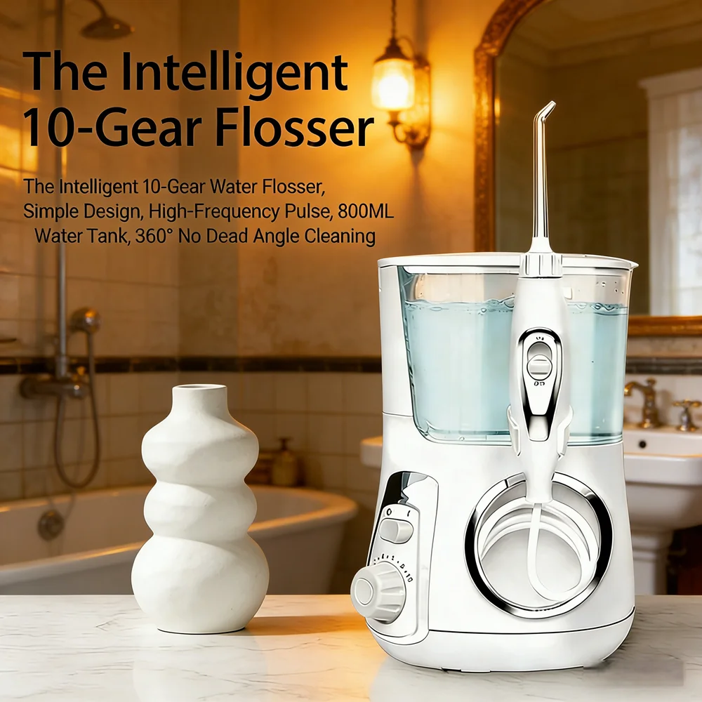 Electric Dental Care Water Flosser 10 Modes 800ML Desktop Oral Irrigator Deep Clean Teeth Gums Fresh Breath
Electric Dental Care Water Flosser 10 Modes 800ML Desktop Oral Irrigator Deep Clean Teeth Gums Fresh Breath