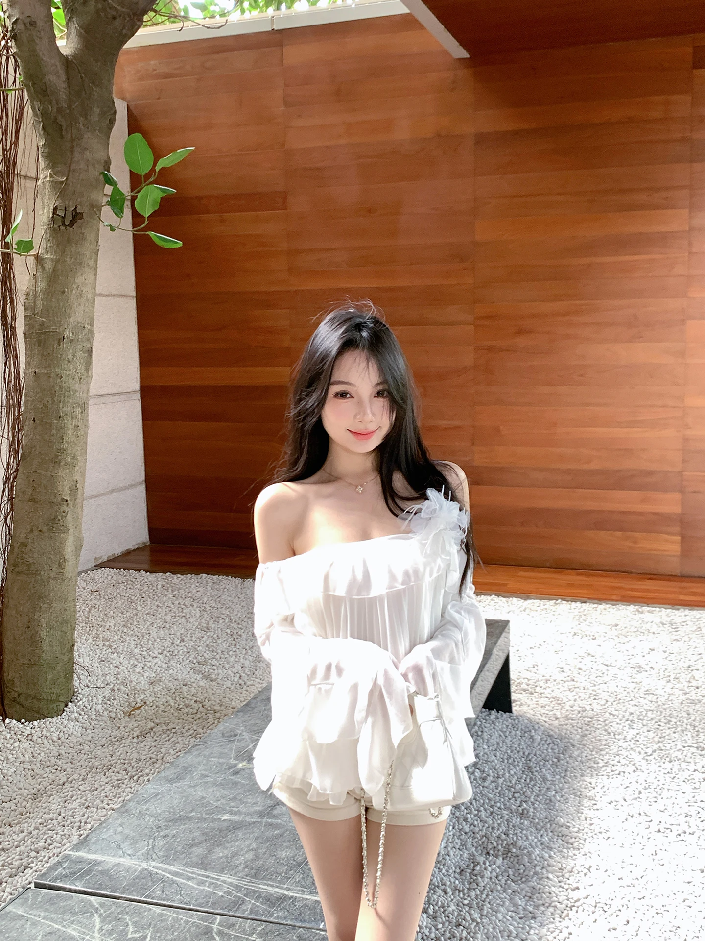 Early Spring White One-oulder Pure Desire Lace Trim Chiffon irt Women's Small irt oulder Exposure Top ZhouYeye
Early Spring White One-oulder Pure Desire Lace Trim Chiffon irt Women's Small irt oulder Exposure Top ZhouYeye