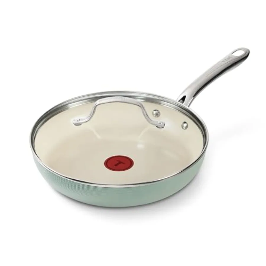 Inspire Ceramic Frying Pans Nonstick Skillet with Lid, Oven Safe to 500°F, Cookware Staless Steel Handle
Inspire Ceramic Frying Pans Nonstick Skillet with Lid, Oven Safe to 500°F, Cookware Staless Steel Handle