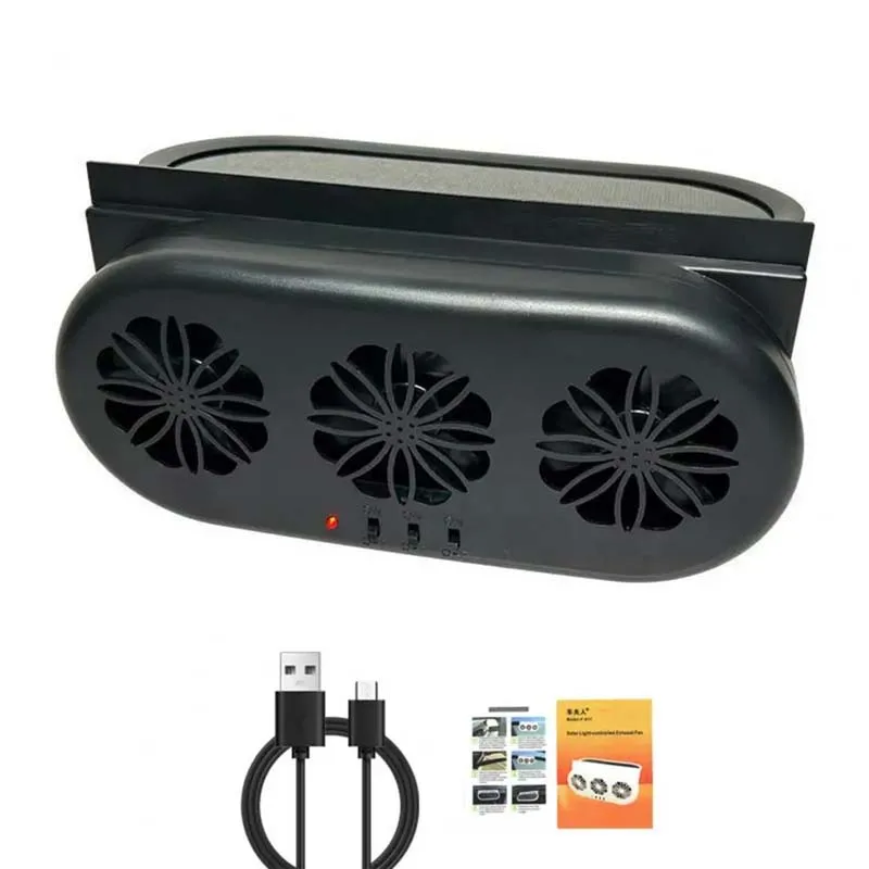 Solar Powered and USB Charging Car Window Exhaust Fan Air Circulation Cooler for Garage Outdoor RV Use
Solar Powered and USB Charging Car Window Exhaust Fan Air Circulation Cooler for Garage Outdoor RV Use