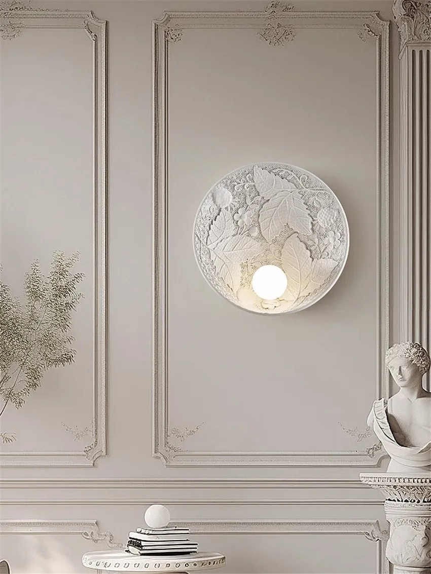 Modern Round Resin LED Leaf Pattern LED Wall Lamp Living Room Hallway Dining Room Aisle Bedroom Bedside Study Art Deco Wall Lamp
Modern Round Resin LED Leaf Pattern LED Wall Lamp Living Room Hallway Dining Room Aisle Bedroom Bedside Study Art Deco Wall Lamp